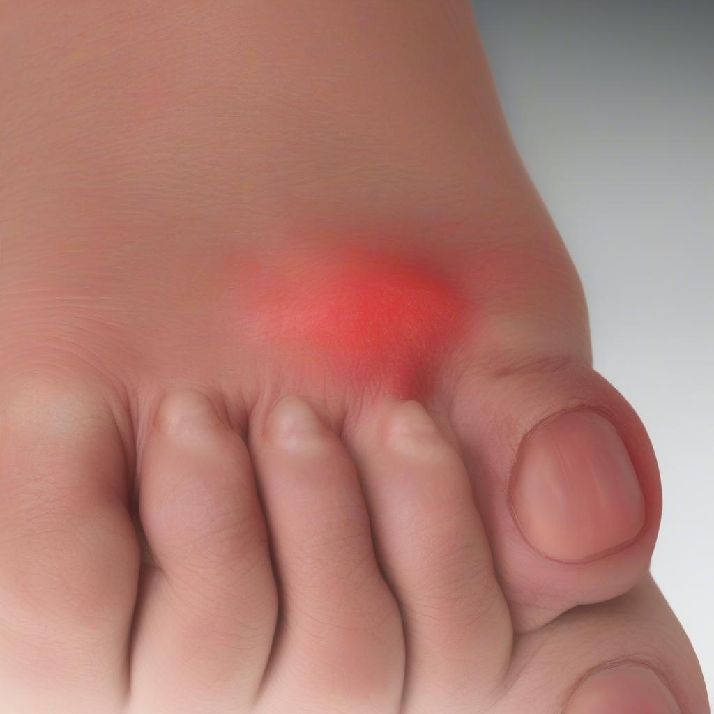 Dấu hiệu bệnh gout ở ngón chân cái