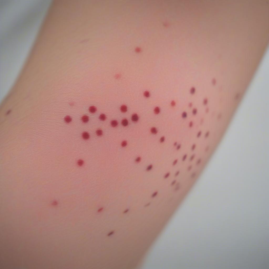 Petechiae on skin