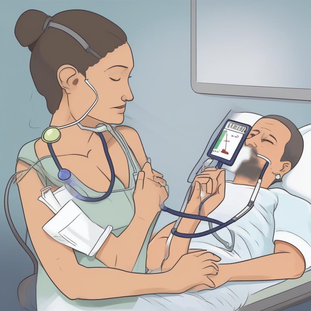 Checking respiratory rate