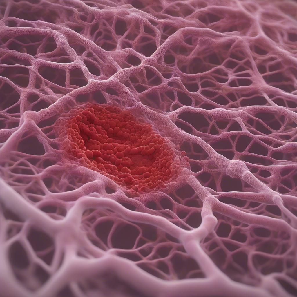 Dengue virus attacking blood vessels