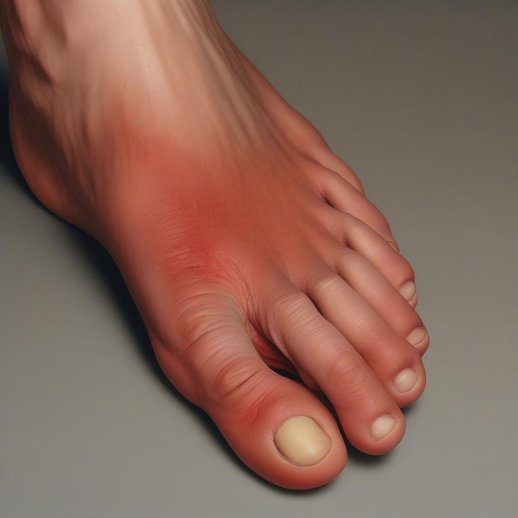 Dấu hiệu bệnh gout ở ngón chân cái