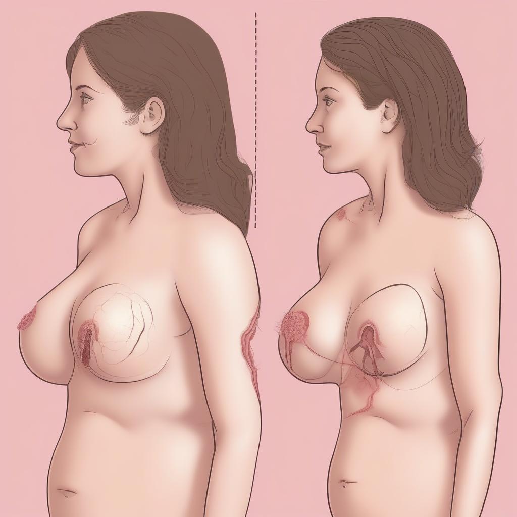 Breast size changes during pregnancy