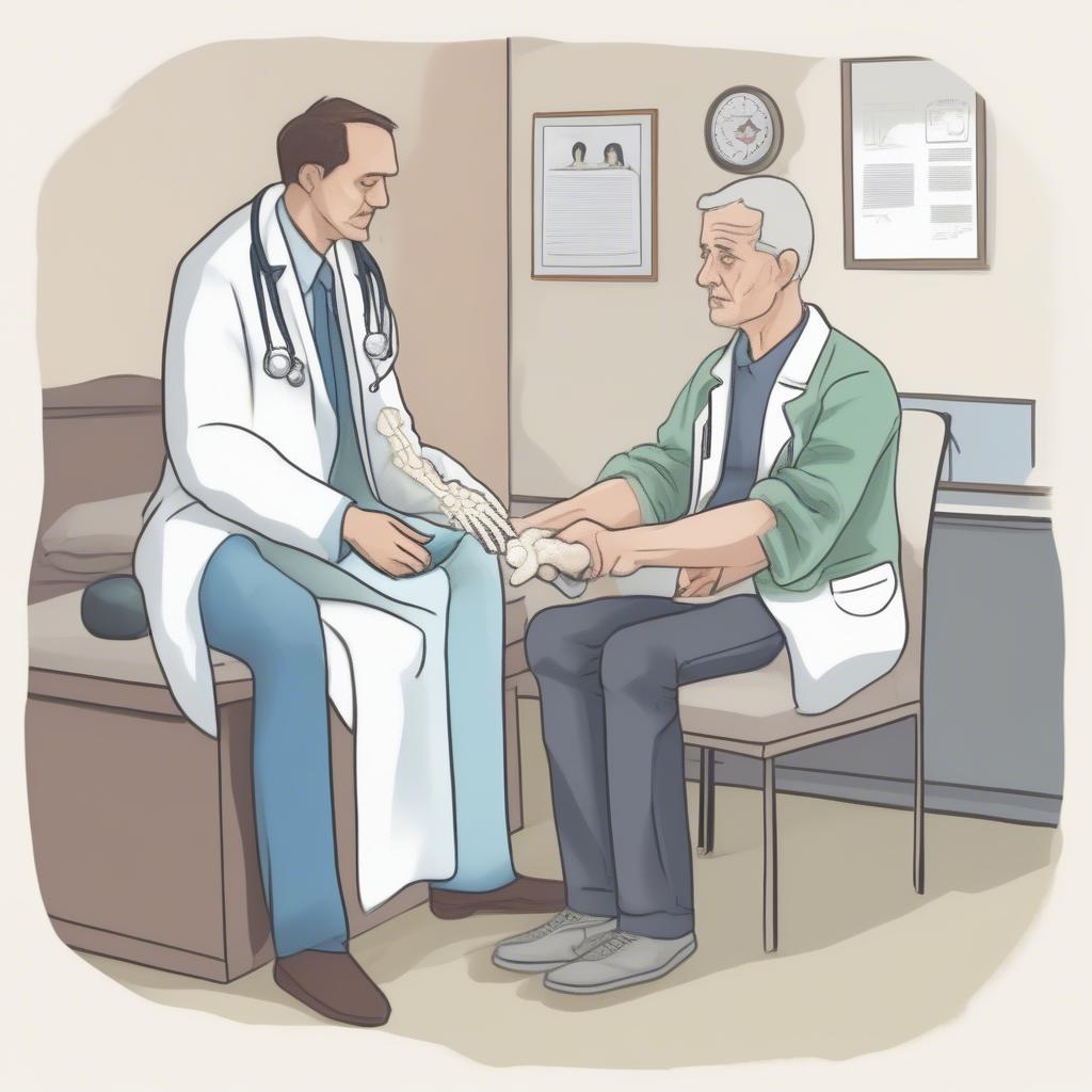 Consulting a doctor for a bone fracture