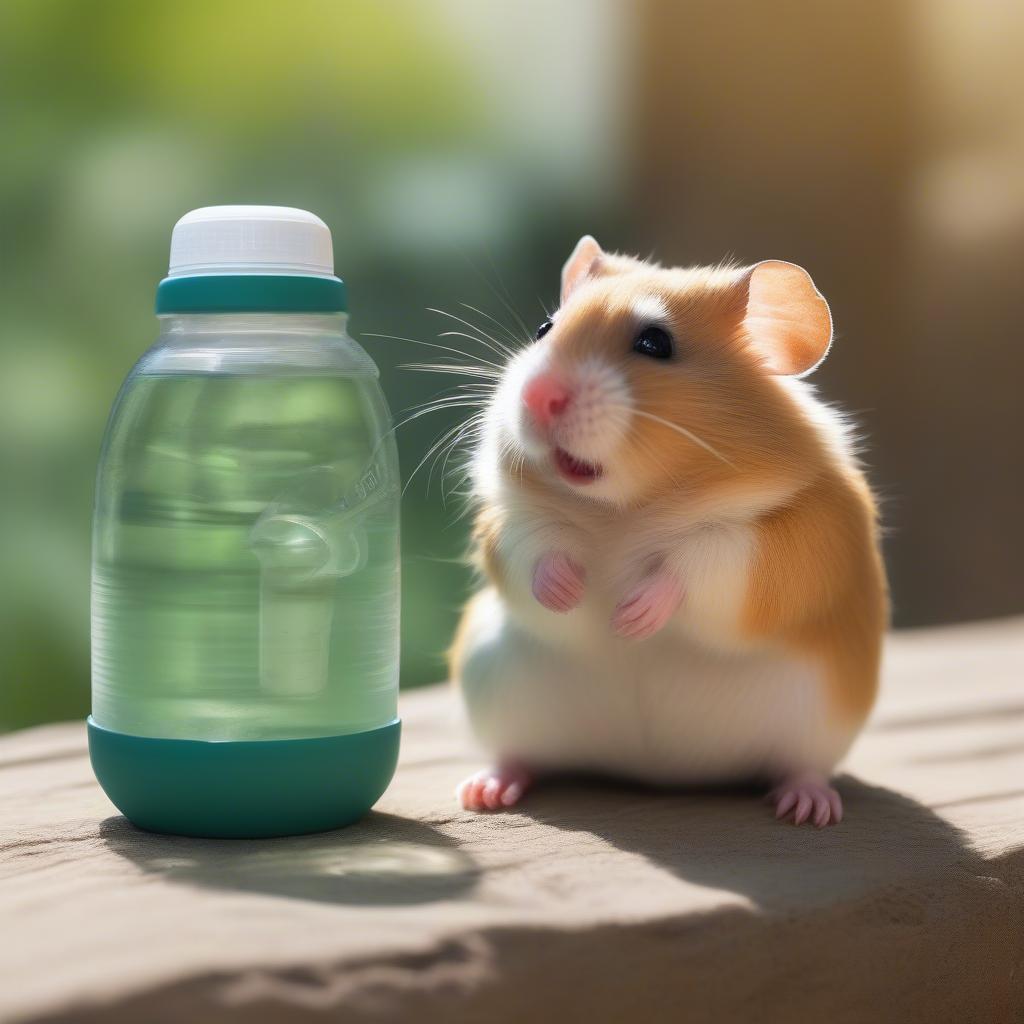 Hamster được chăm sóc sau sốc nhiệt