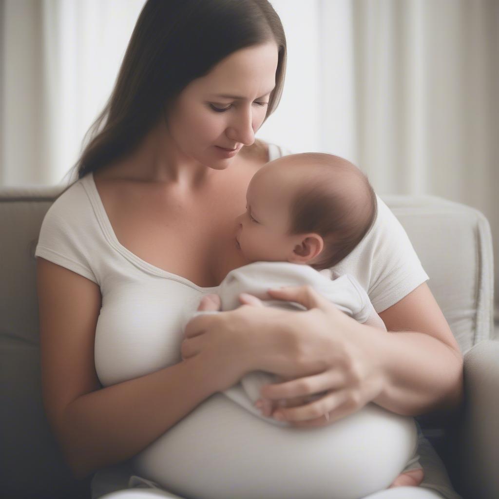 Mother breastfeeding her baby