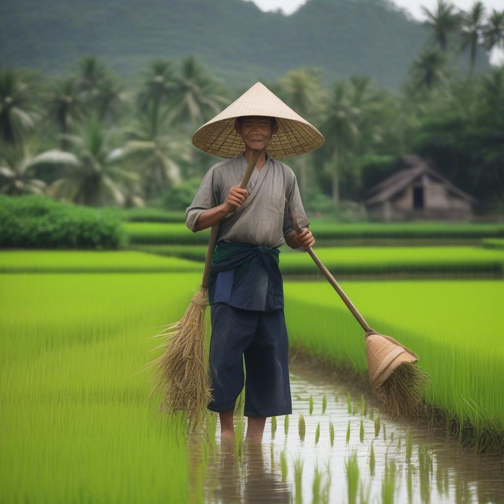 Nông dân ngoài đồng