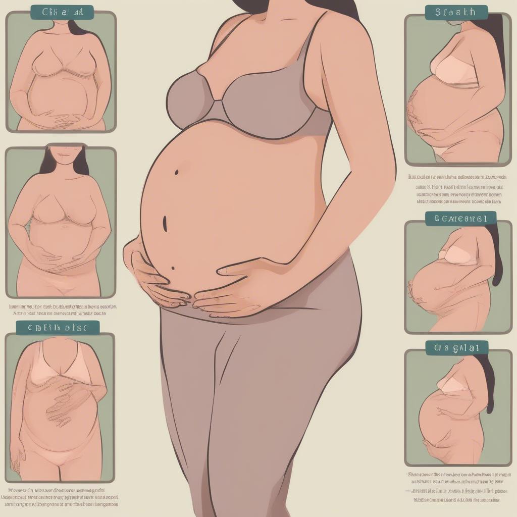 Changes in the mother's body during the 4th month of pregnancy