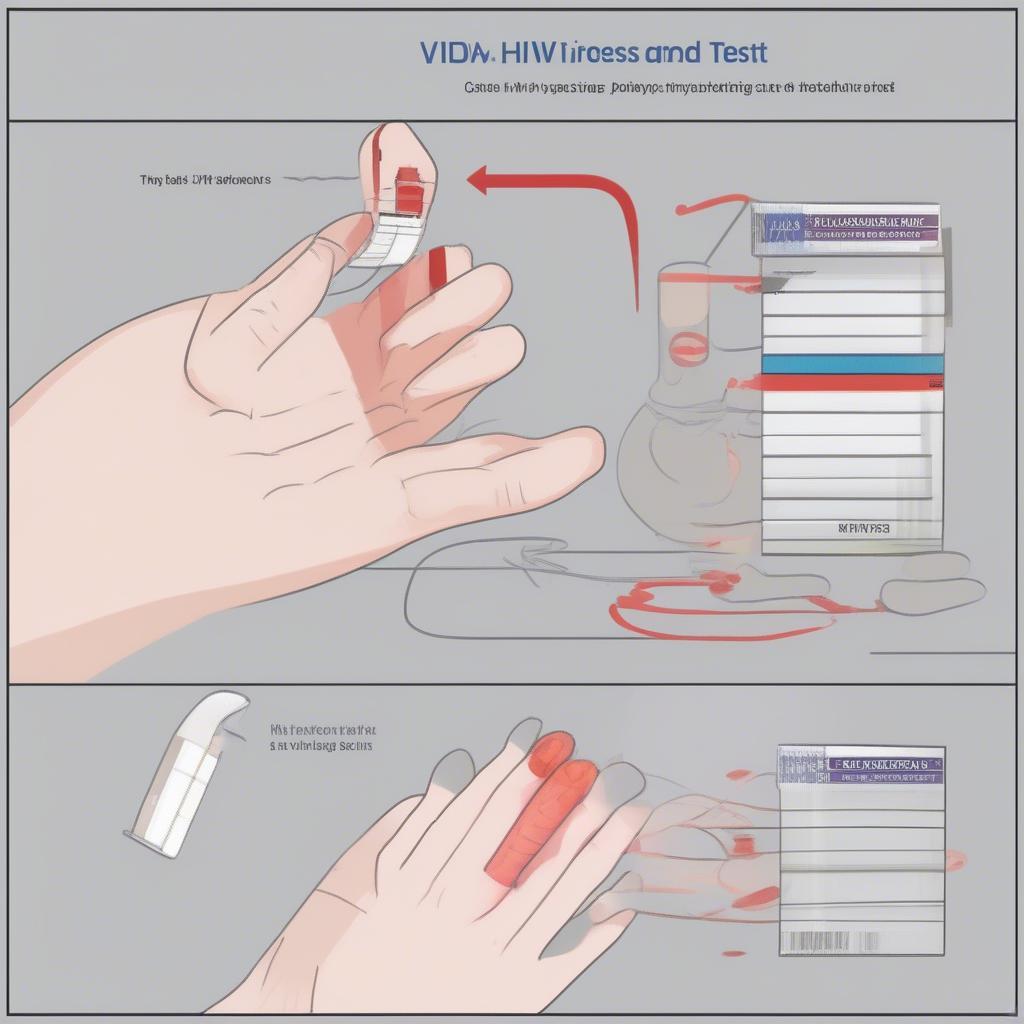 Xét nghiệm HIV: Hình ảnh minh họa quy trình xét nghiệm HIV nhanh